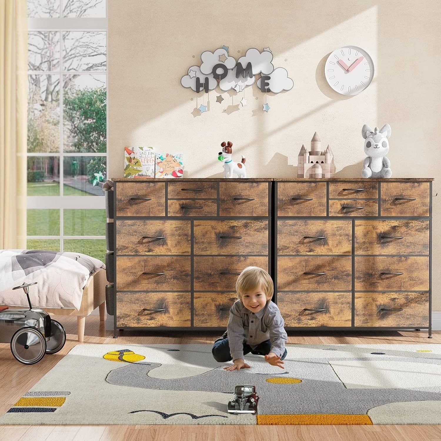 Commode à 10 tiroirs en tissu, armoire de rangement, tour de rangement, unité de rangement pour chambre à coucher
