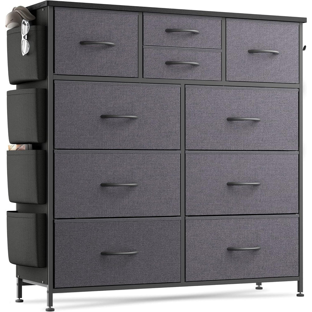 Commode à 10 tiroirs en tissu, armoire de rangement, tour de rangement, unité de rangement pour chambre à coucher