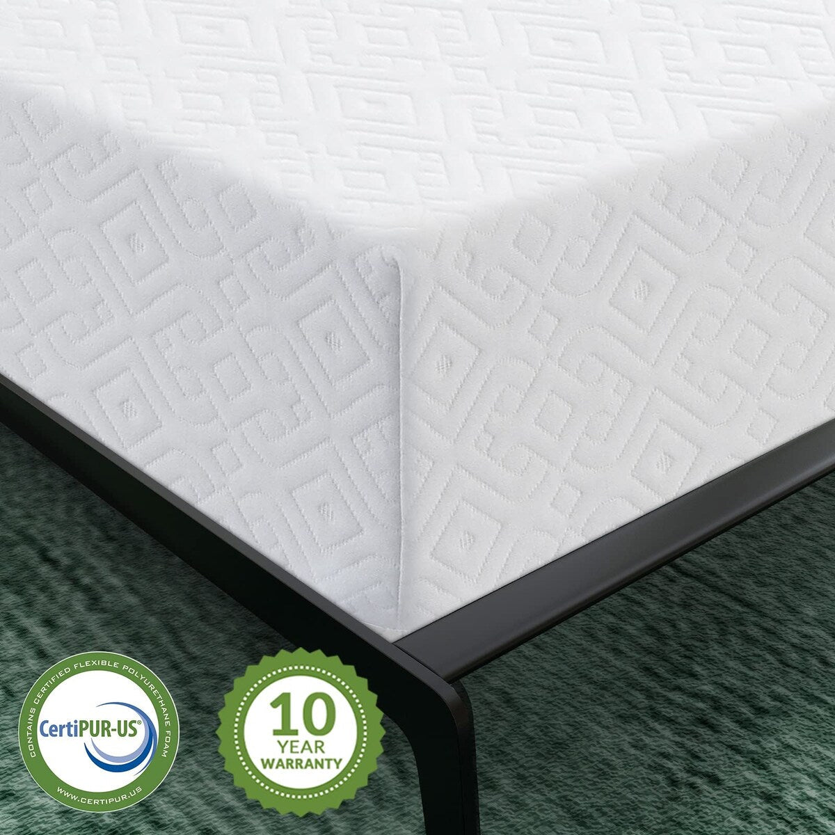 Matelas de lit de 10 pouces avec mousse CertiPUR-US pour un sommeil de soutien, plus frais et un soulagement de la pression