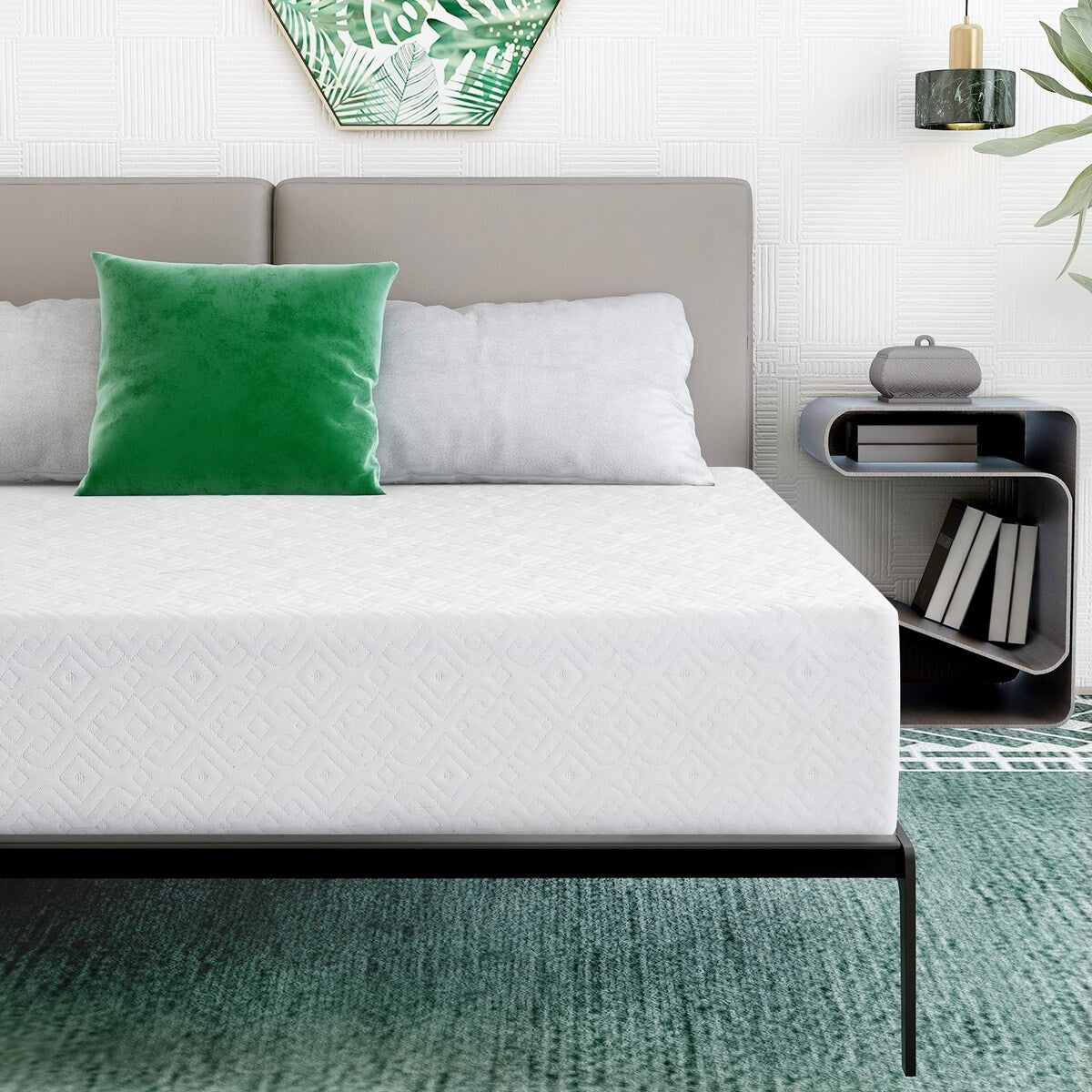 Matelas de lit de 10 pouces avec mousse CertiPUR-US pour un sommeil de soutien, plus frais et un soulagement de la pression