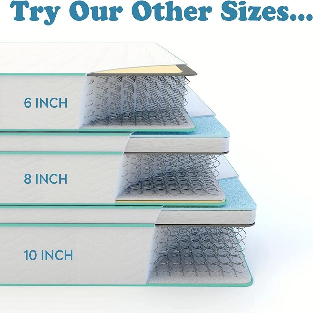 Matelas hybride à ressorts ensachés en mousse à mémoire de forme Cool Gel de 10 pouces