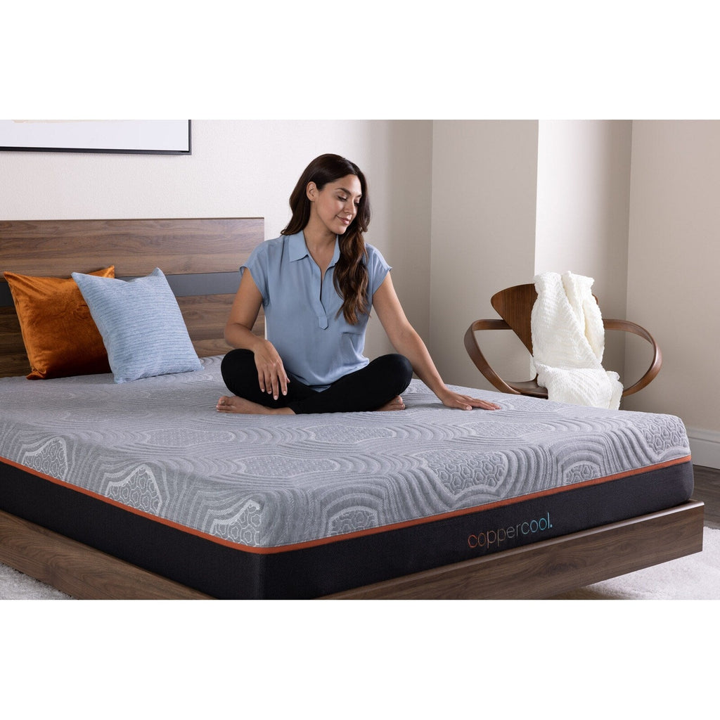 Matelas double 10 pouces en mousse à mémoire de forme gris charbon de bois infusé de gel