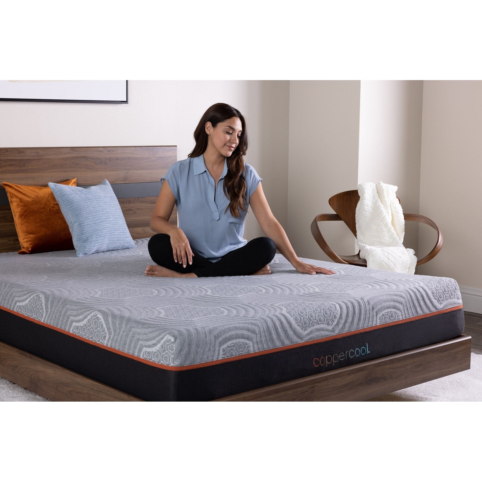 Matelas double 10 pouces en mousse à mémoire de forme gris charbon de bois infusé de gel