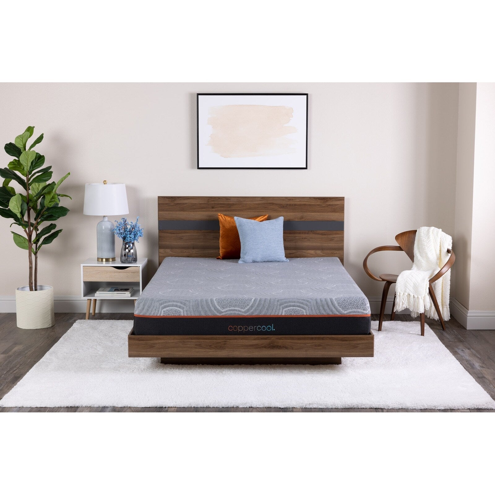 Matelas double 10 pouces en mousse à mémoire de forme gris charbon de bois infusé de gel