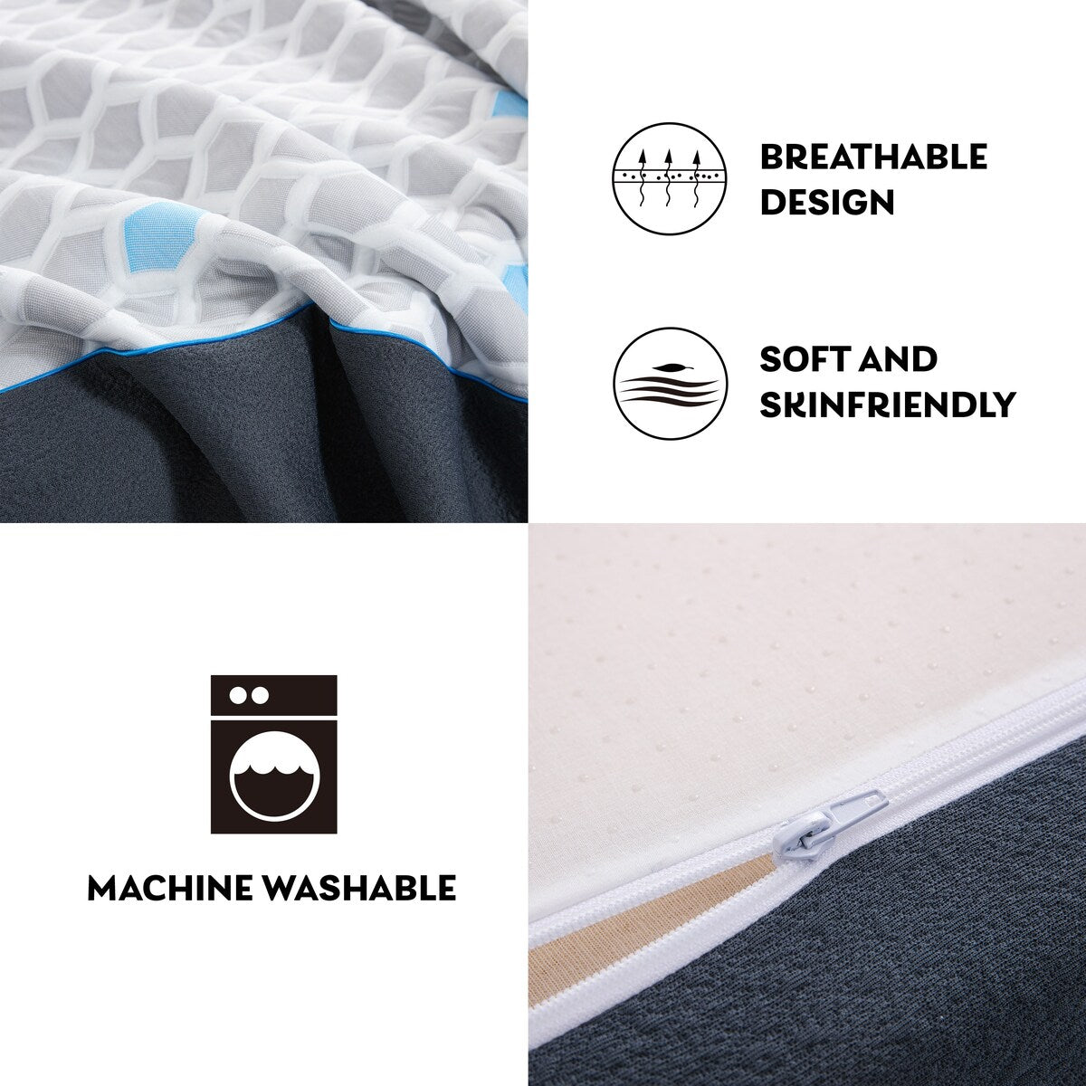 Matelas double en mousse à mémoire de forme de 25 cm, matelas en boîte, mousse à mémoire de forme infusée de gel et de charbon de bambou, certifié CertiPUR-US.