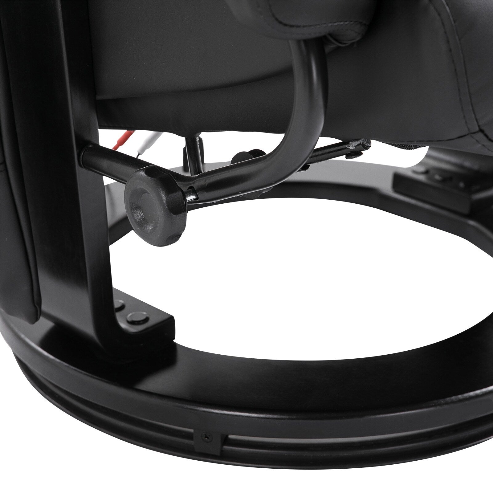 Fauteuil de massage à vibrations à 10 points, pivotant et inclinable, en cuir PU, avec dossier réglable, repose-pieds et télécommande