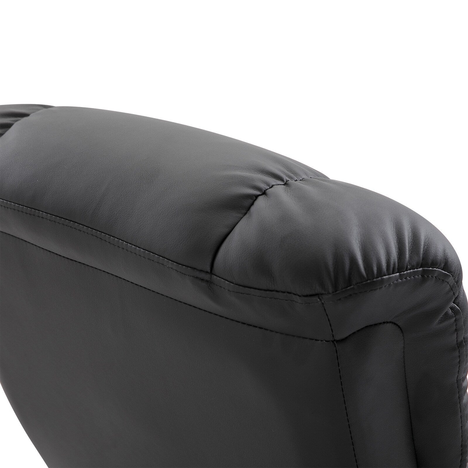 Fauteuil de massage à vibrations à 10 points, pivotant et inclinable, en cuir PU, avec dossier réglable, repose-pieds et télécommande