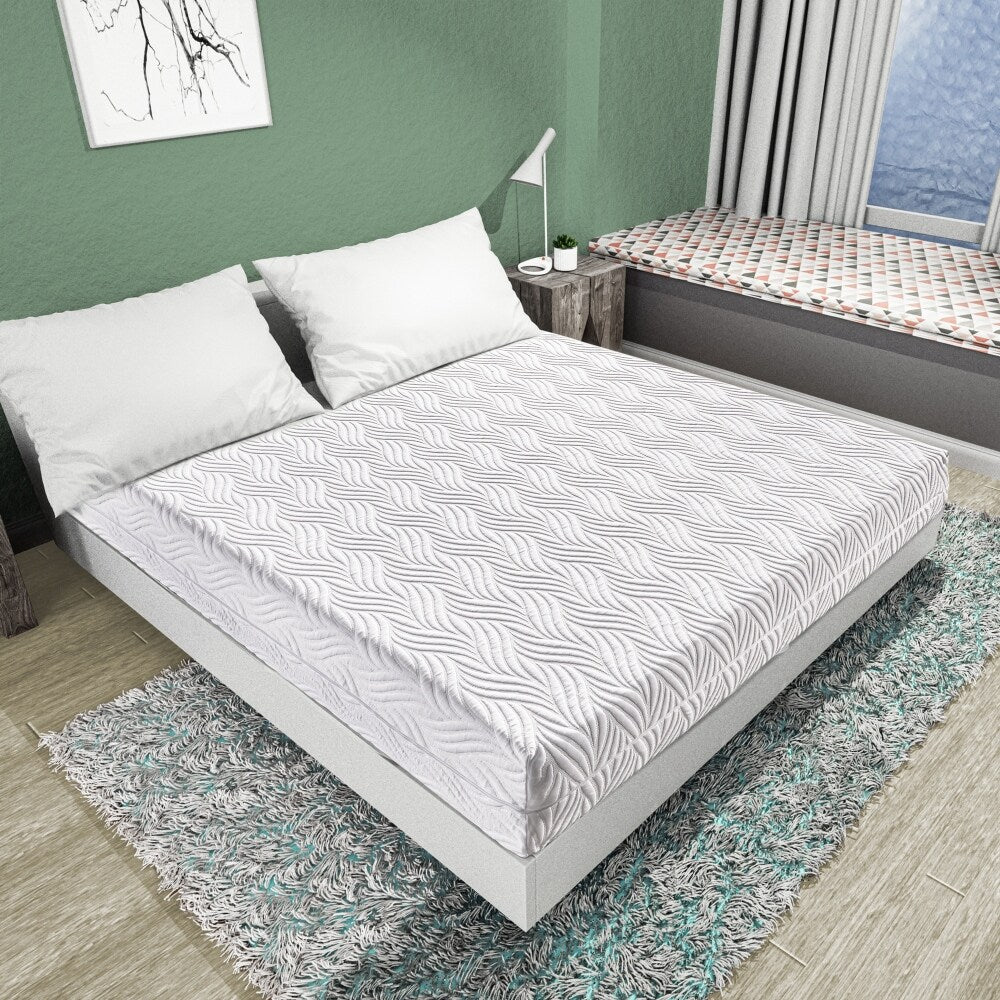 Matelas en mousse à mémoire de forme blanc de 10 po, lit dans une boîte