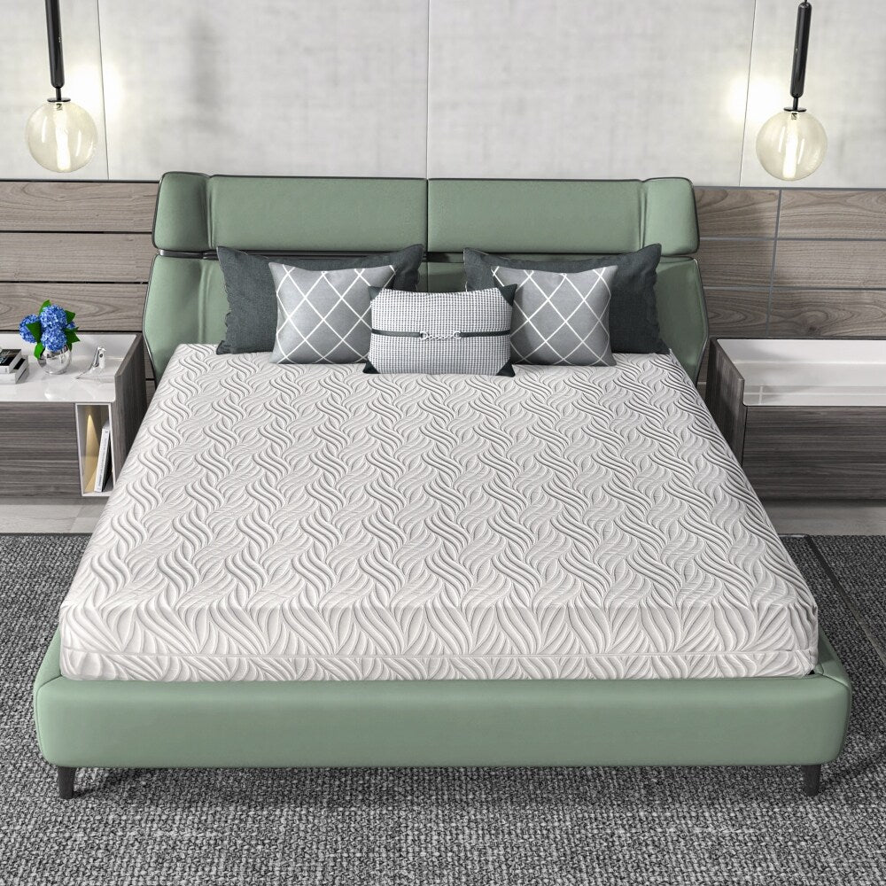 Matelas en mousse à mémoire de forme blanc de 10 po, lit dans une boîte