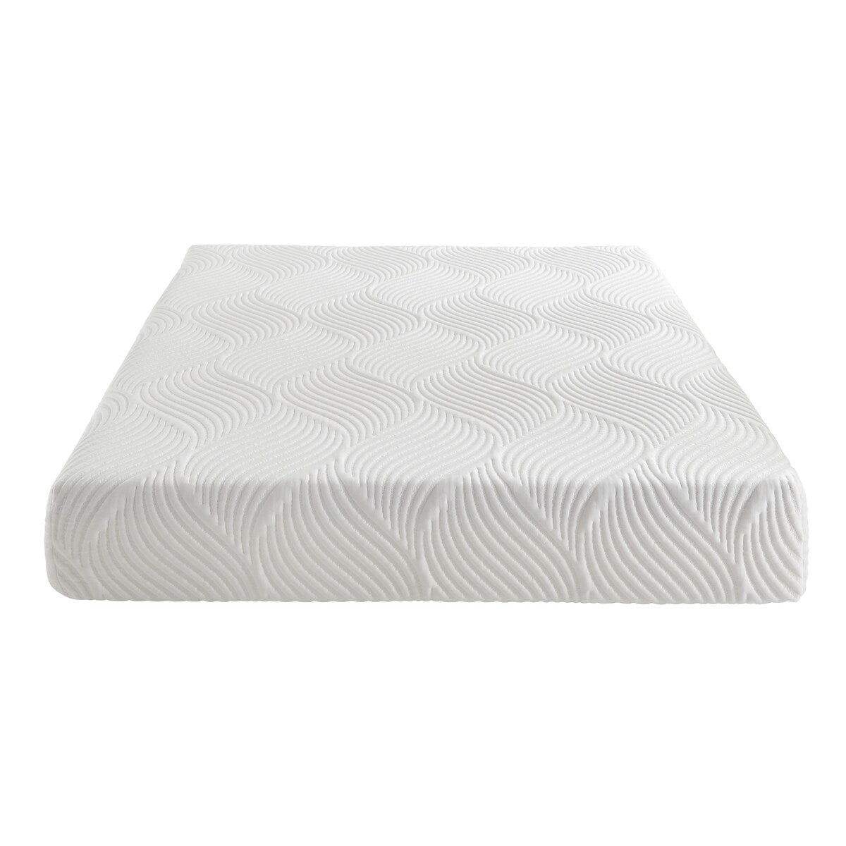 Matelas California King Size 10 pouces en mousse à mémoire de forme infusée de gel, ferme, blanc, matelas dans une boîte