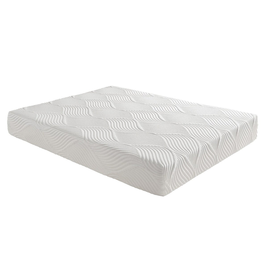 Matelas California King Size 10 pouces en mousse à mémoire de forme infusée de gel, ferme, blanc, matelas dans une boîte