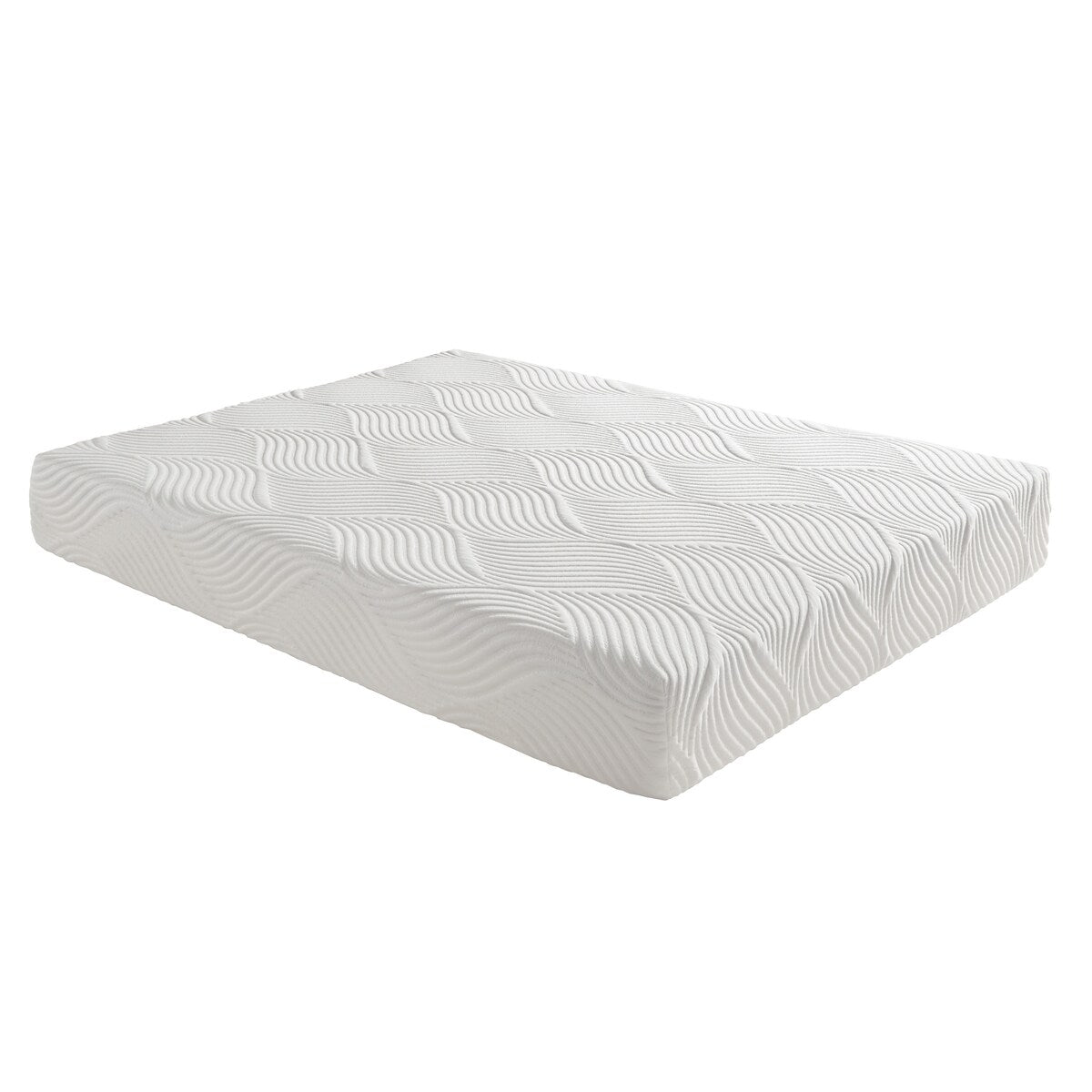 Matelas California King Size 10 pouces en mousse à mémoire de forme infusée de gel, ferme, blanc, matelas dans une boîte