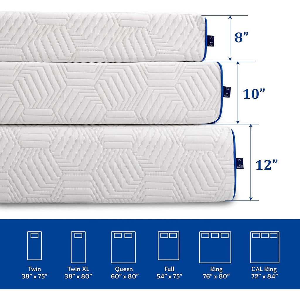 12 inch Foam and Spring Hybrid Mattress, Medium Firm Feel Durable Support Mattress Bed in a Box