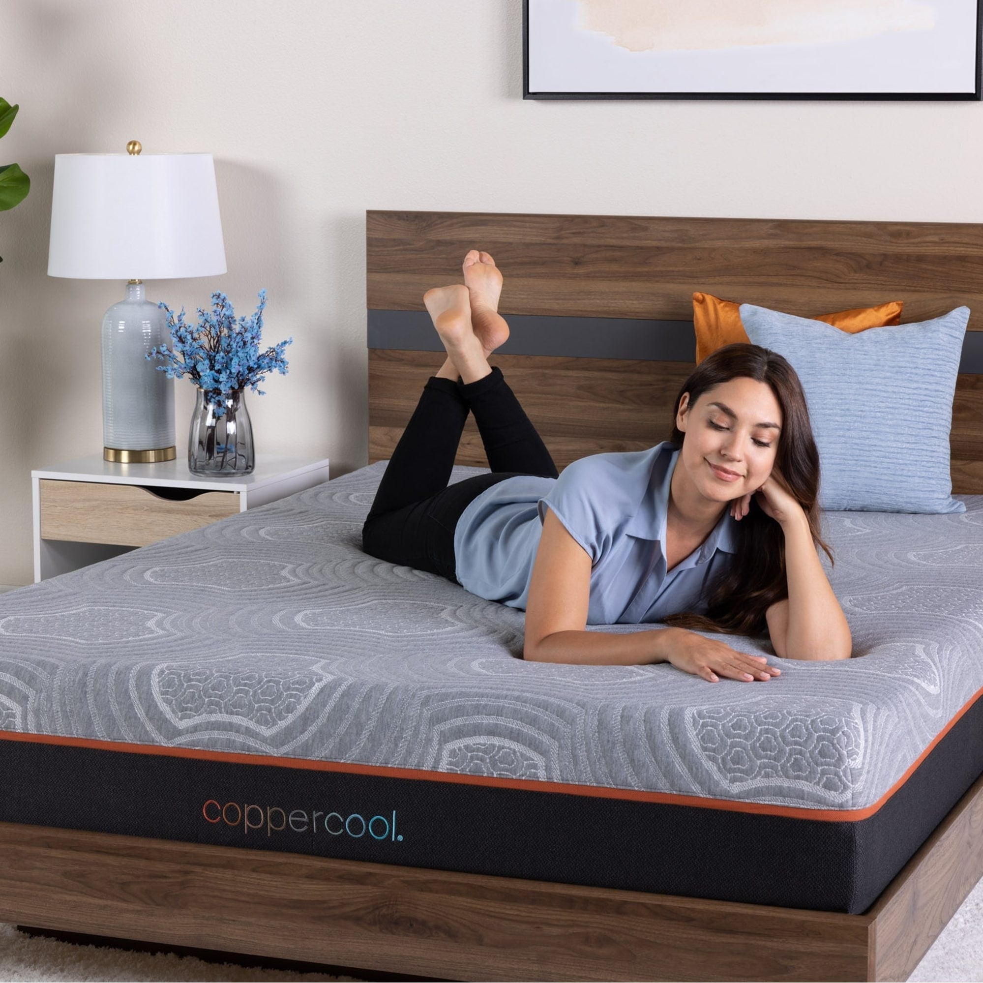 Matelas hybride de 10 pouces avec plateau en billes de gel