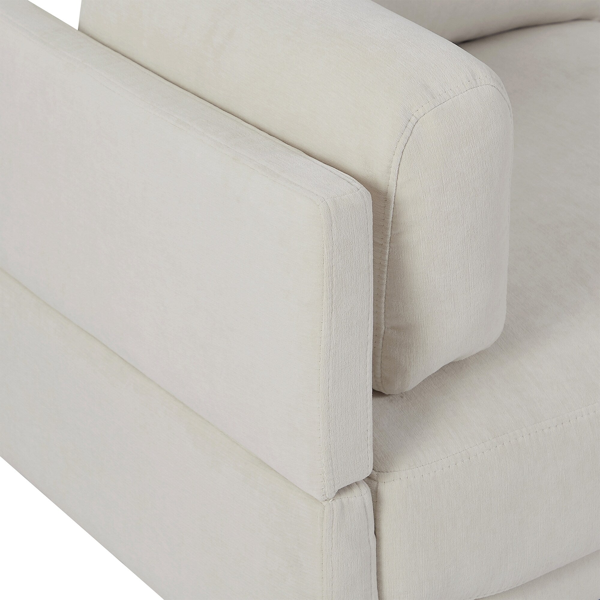 Canapé sectionnel en polyester 102,4 L avec repose-pieds réversible, coussins épais et pieds en plastique