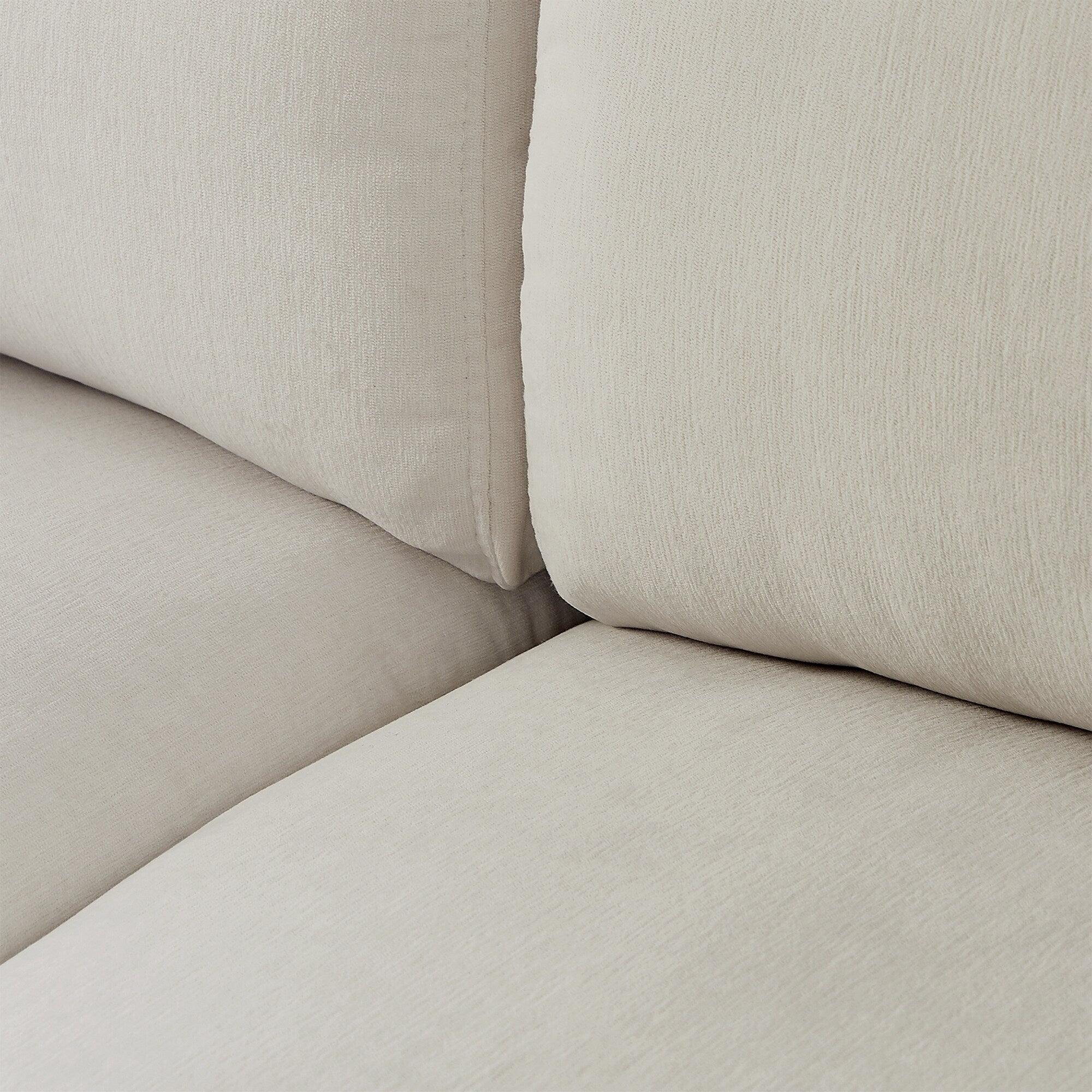 Canapé sectionnel en polyester 102,4 L avec repose-pieds réversible, coussins épais et pieds en plastique