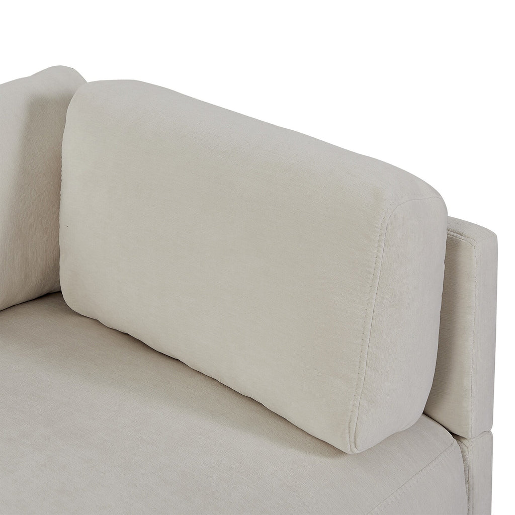 Canapé sectionnel en polyester en forme de L de 102,4 pouces avec repose-pieds réversible, coussins épais et pieds en plastique résistants