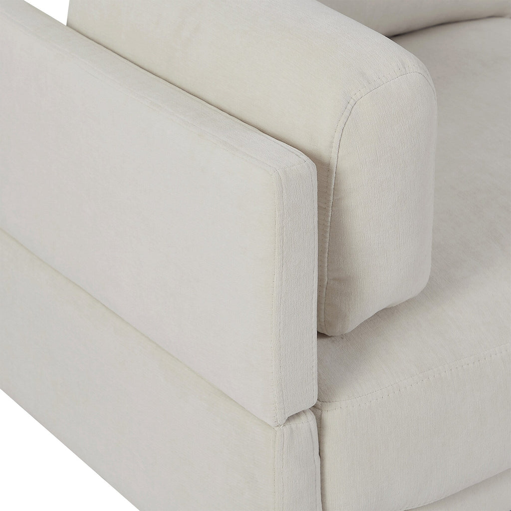 Canapé en L en polyester de 102,4 po avec repose-pieds réversible