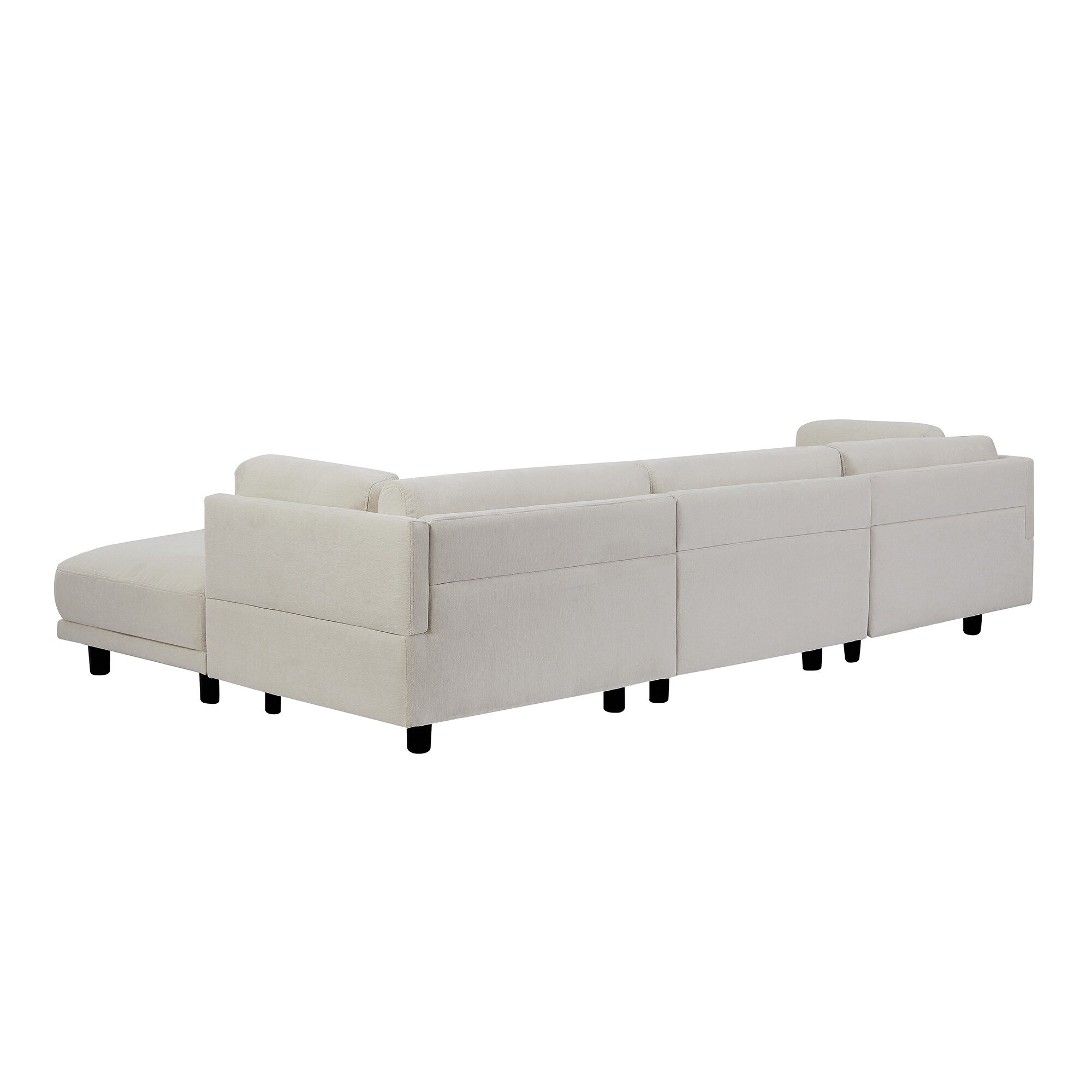 Canapé en L en polyester de 102,4 po avec repose-pieds réversible