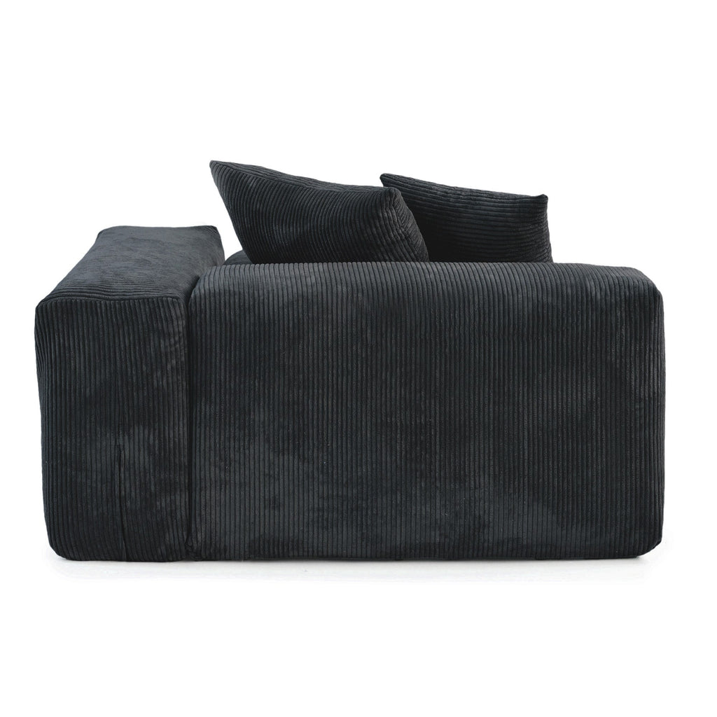 Canapé causeuse modulaire en velours côtelé de 102 po, grand format, style nuage