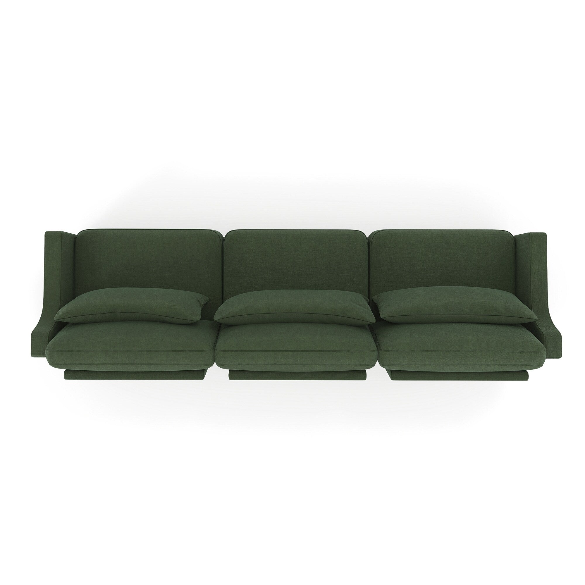 Canapé 4 places en chenille 105,9 avec base ergonomique en bois et éponge haute résilience pour le salon
