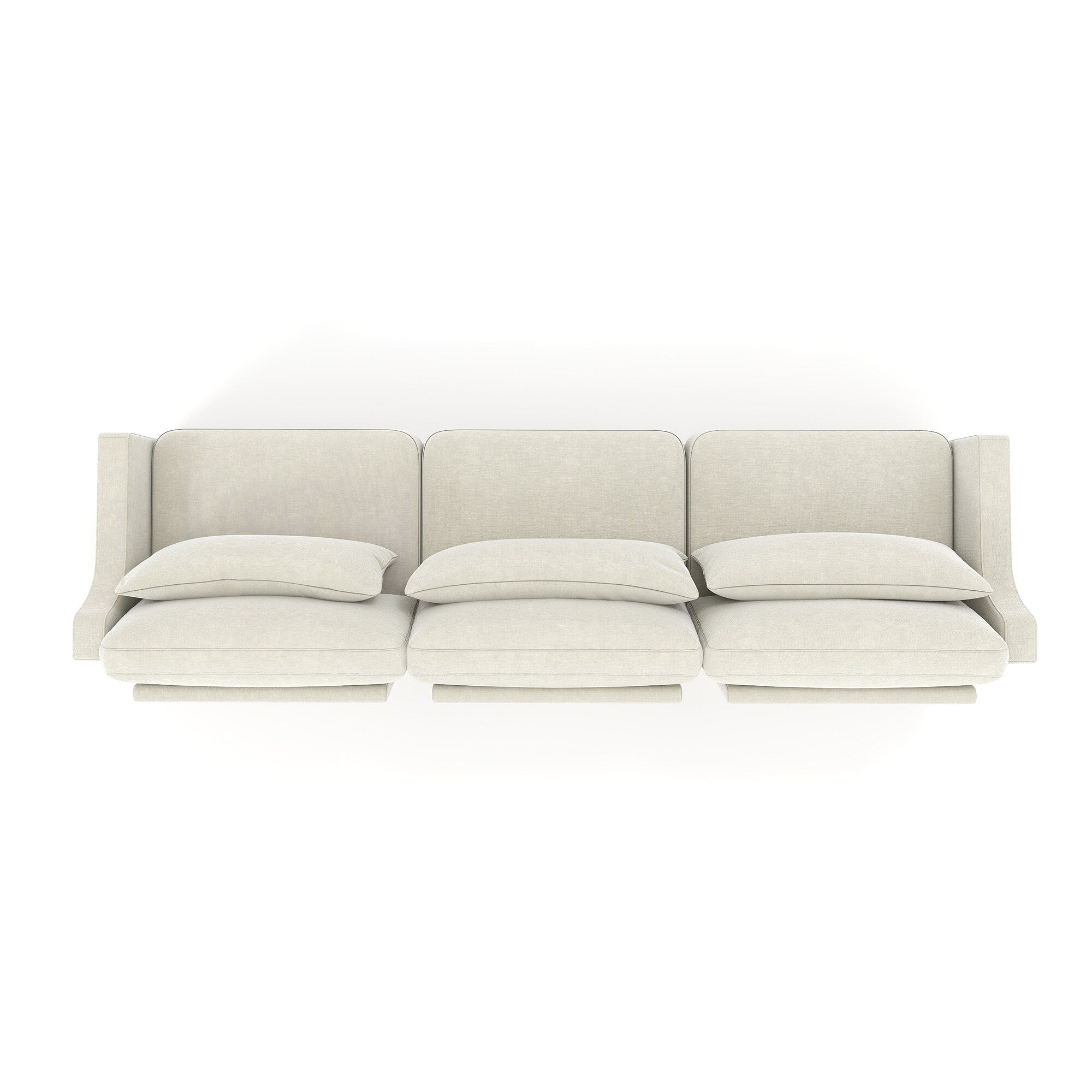 Canapé 4 places en chenille 105,9 avec base ergonomique en bois et éponge haute résilience pour le salon