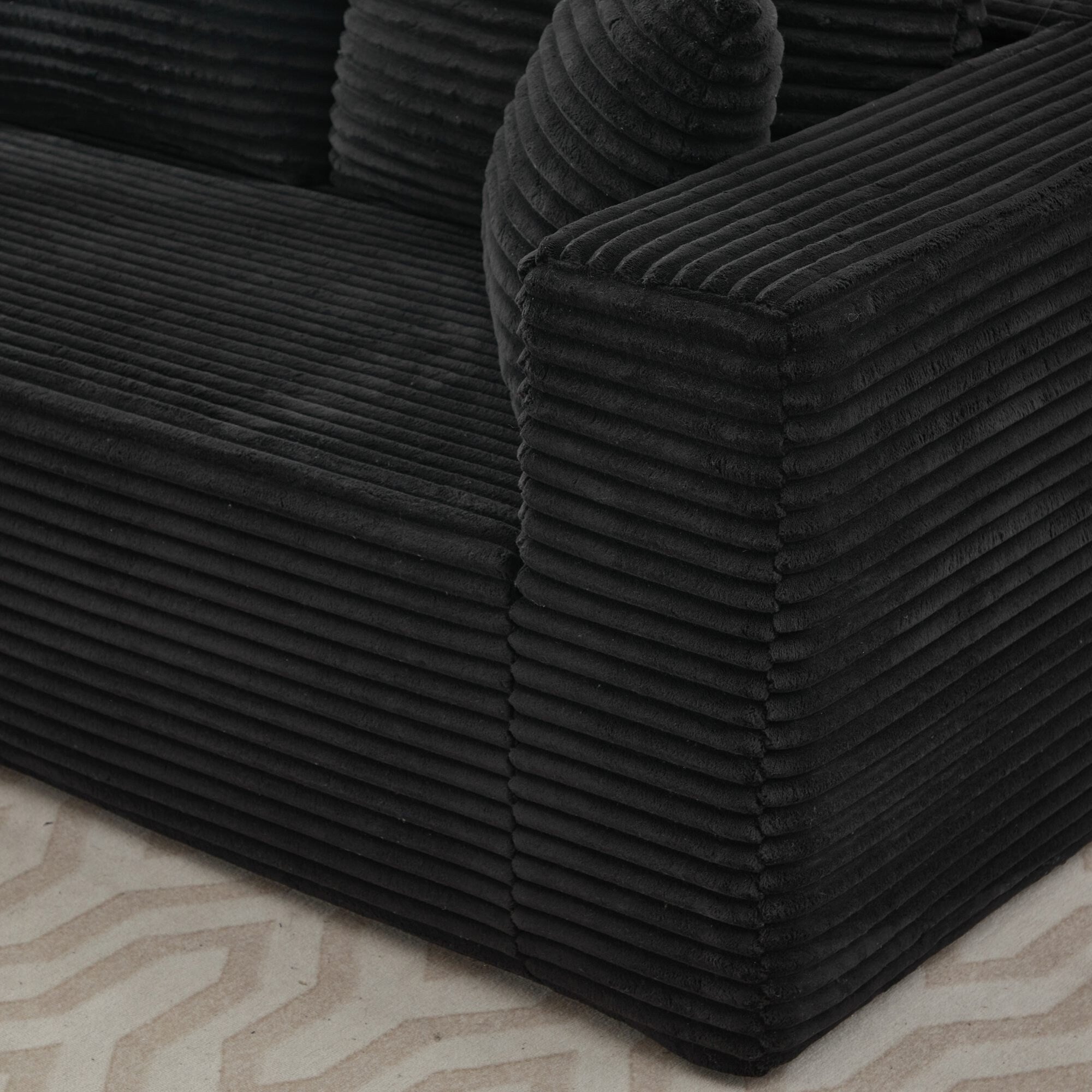 Canapé sectionnel Cloud 106 en L avec méridienne orientée vers la gauche, canapé modulaire moderne à assise profonde pour salon, aucun assemblage requis
