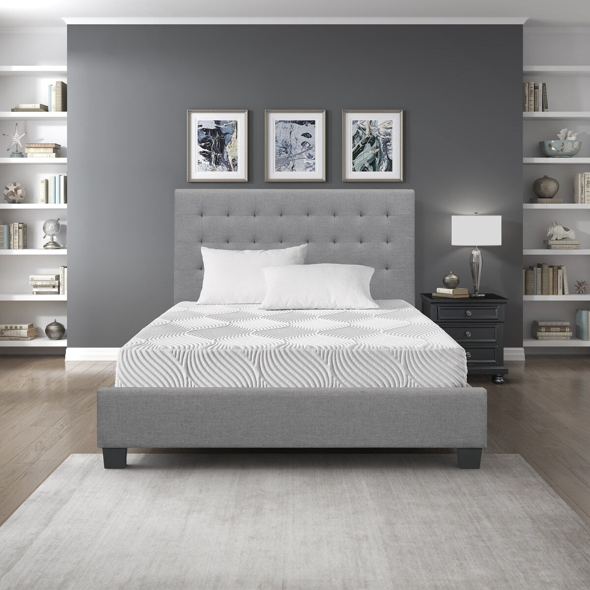 Matelas California King Size respirant en mousse à mémoire de forme Cool Gel, blanc, matelas en boîte, matelas confort