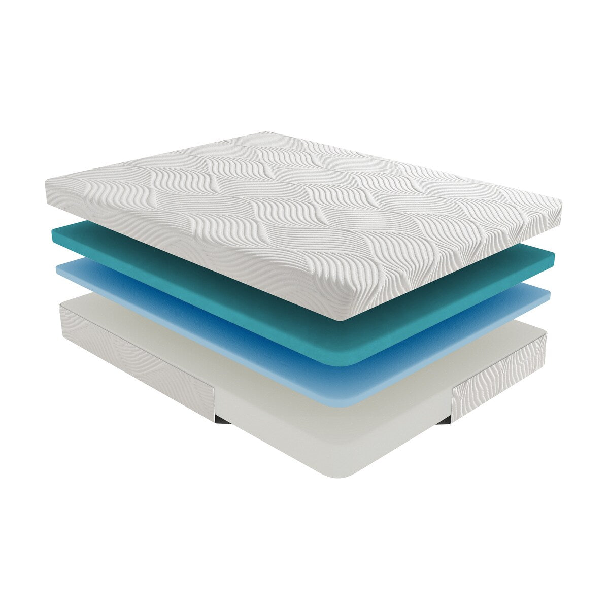 Matelas California King Size respirant en mousse à mémoire de forme Cool Gel, blanc, matelas en boîte, matelas confort