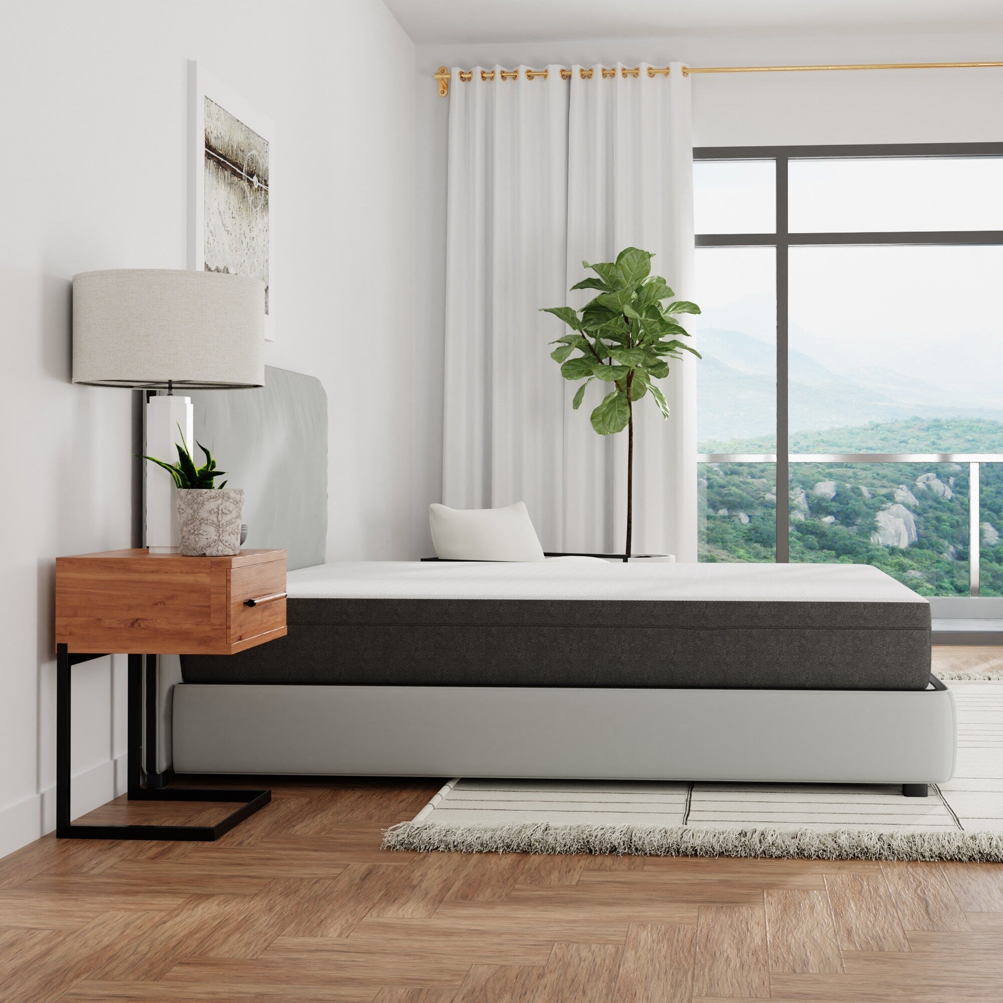 Matelas en mousse à mémoire de forme avec gel de taille moyenne