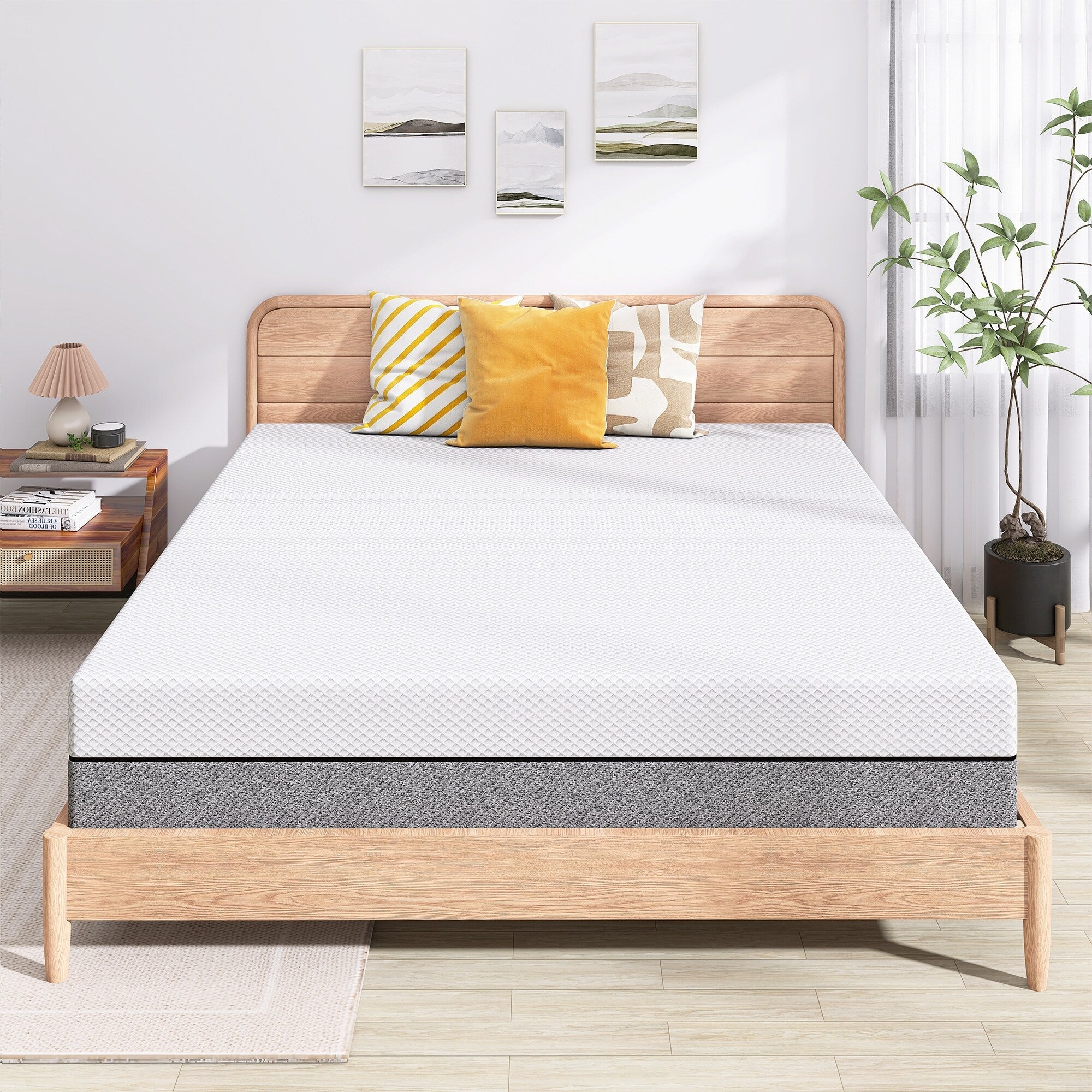 10 matelas en mousse à mémoire de forme moyenne dans une boîte