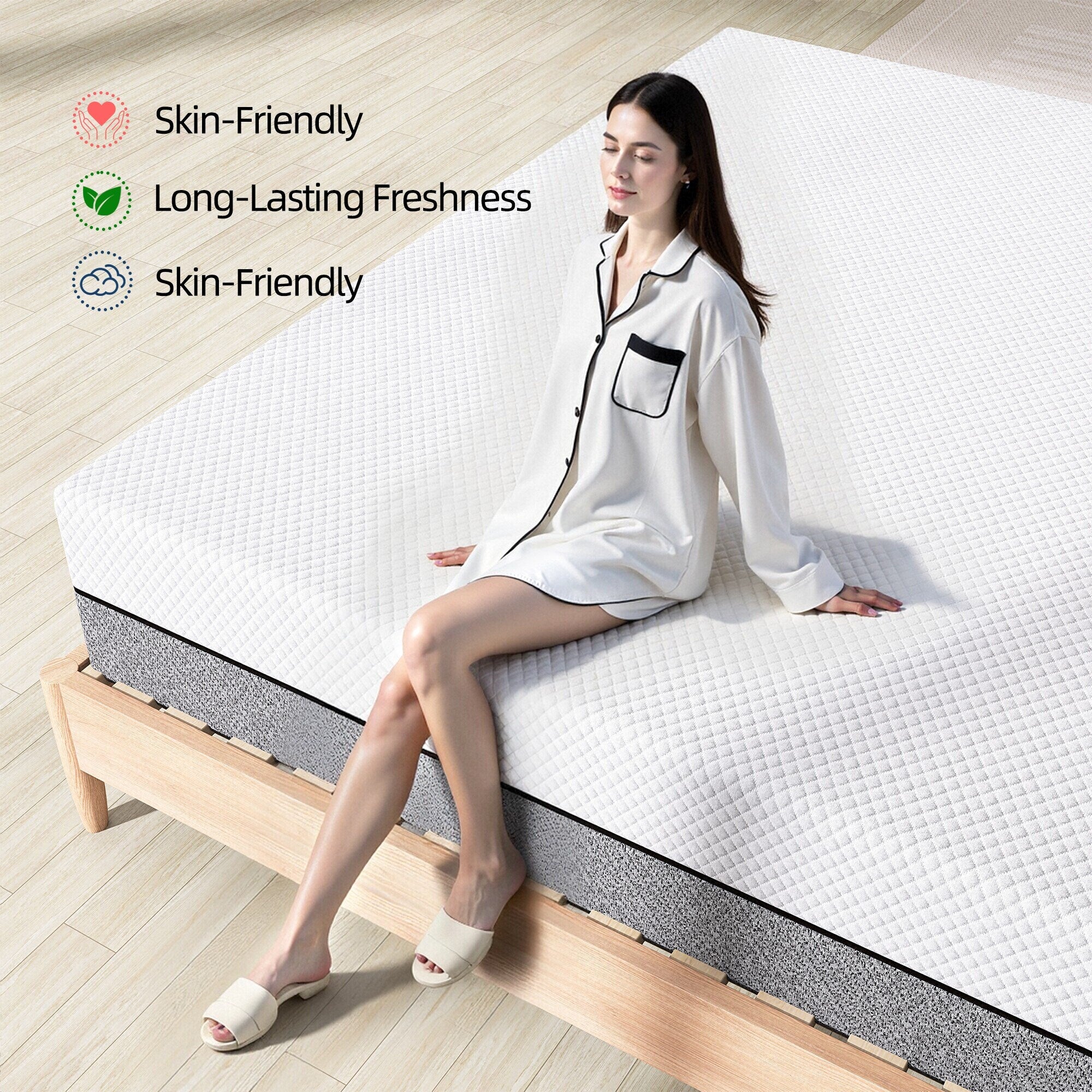 10 matelas en mousse à mémoire de forme moyenne dans une boîte
