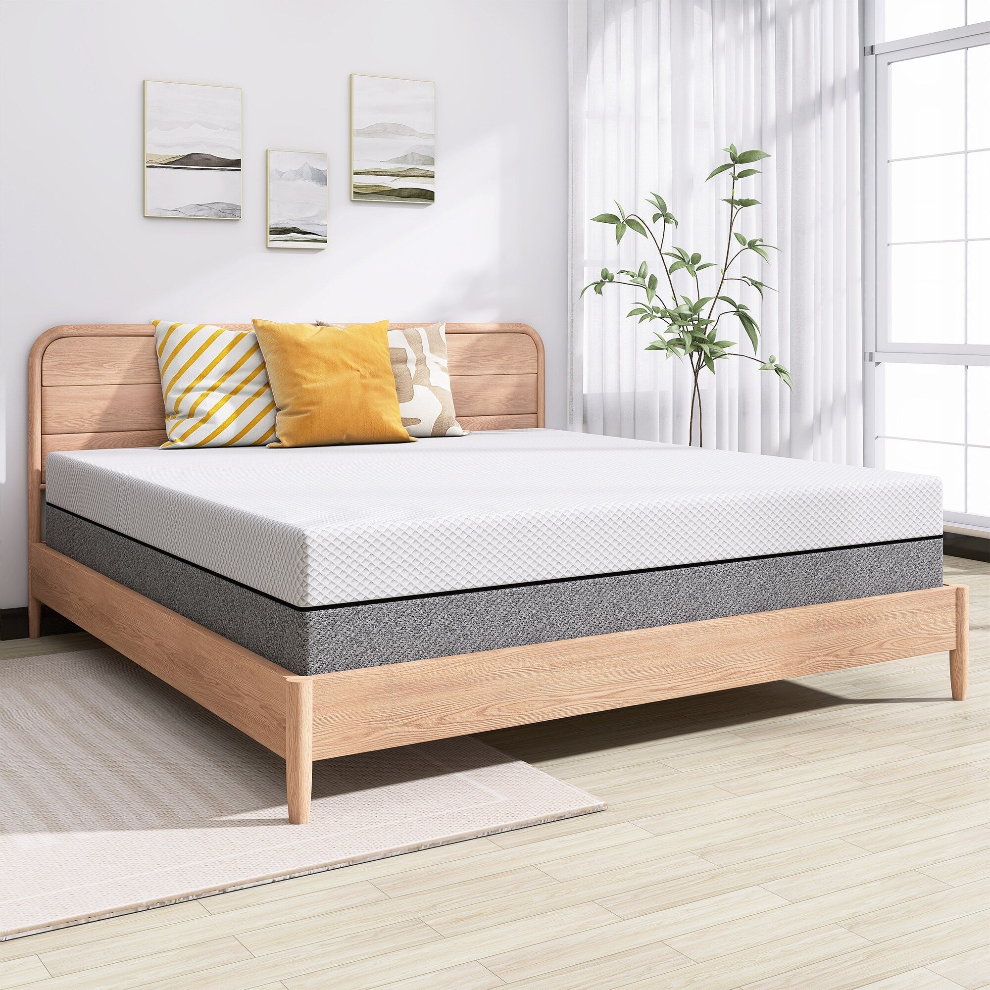 10 matelas en mousse à mémoire de forme moyenne dans une boîte