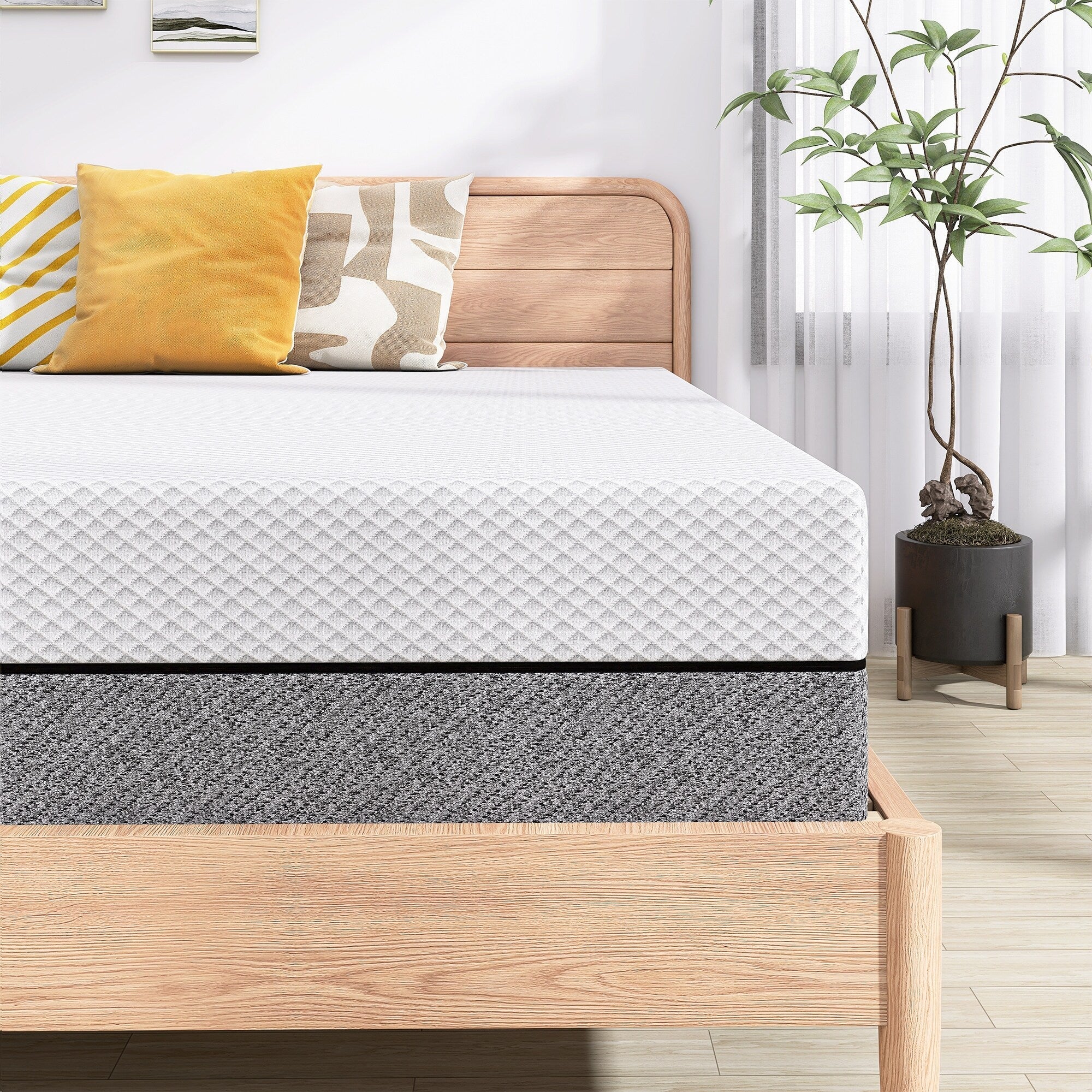 10 matelas en mousse à mémoire de forme moyenne dans une boîte
