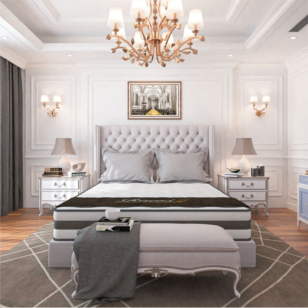 Matelas à ressorts ensachés en mousse à mémoire de forme avec gel à plateau serré (10 pièces)