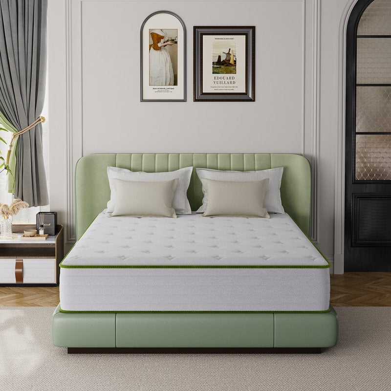 Matelas hybrides en mousse à mémoire de forme rafraîchissante de 10 pouces, confort moelleux, dans une boîte