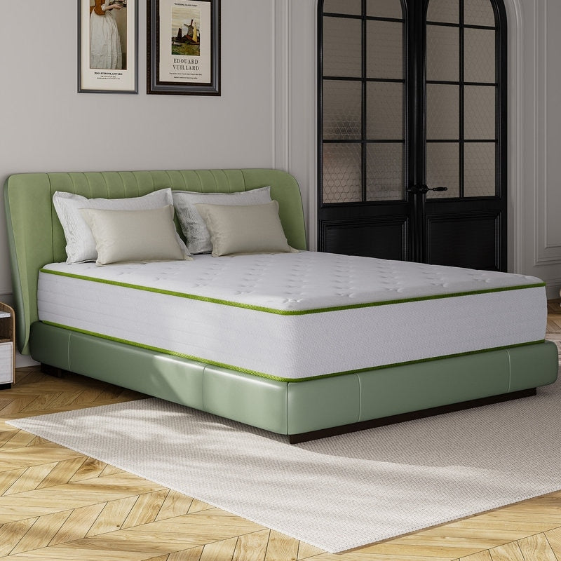 Matelas hybrides en mousse à mémoire de forme rafraîchissante de 10 pouces, confort moelleux, dans une boîte