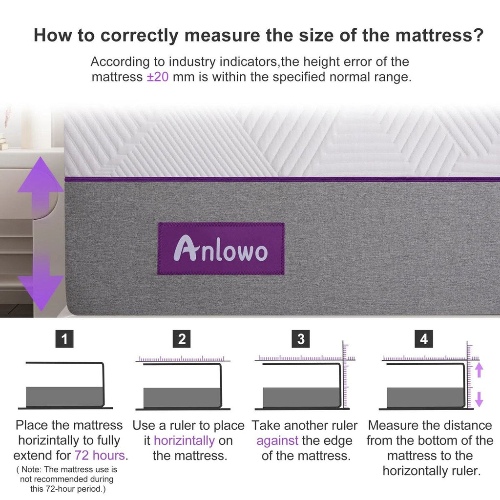 Matelas en mousse à mémoire de forme avec gel moyen de 10 po