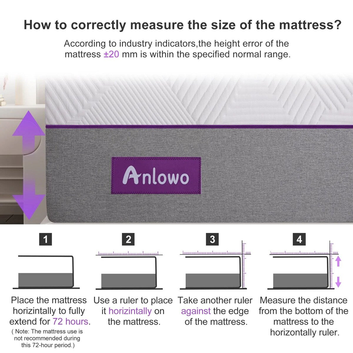 Matelas en mousse à mémoire de forme avec gel moyen de 10 po