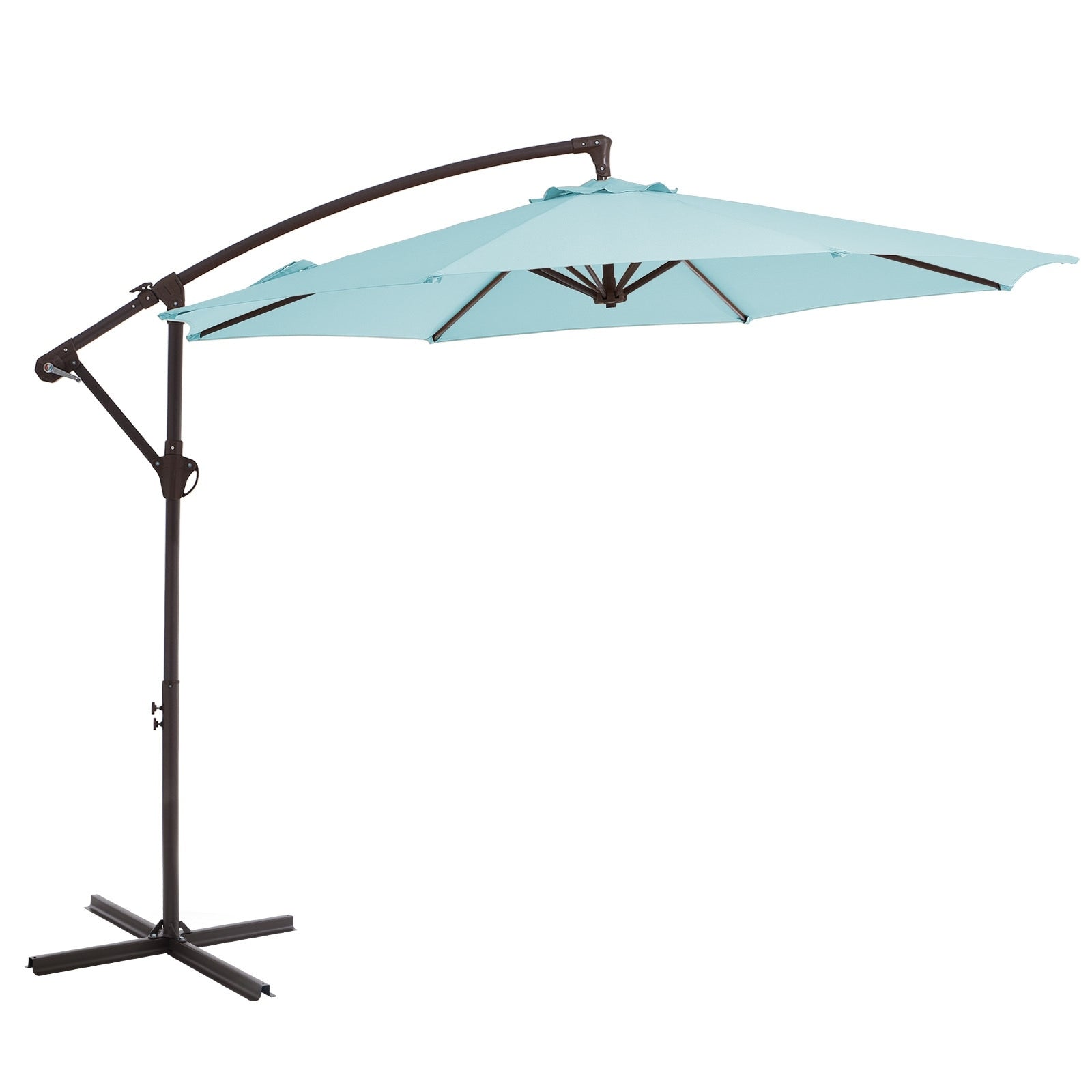 Parasol déporté suspendu à manivelle en acier de 10 pieds