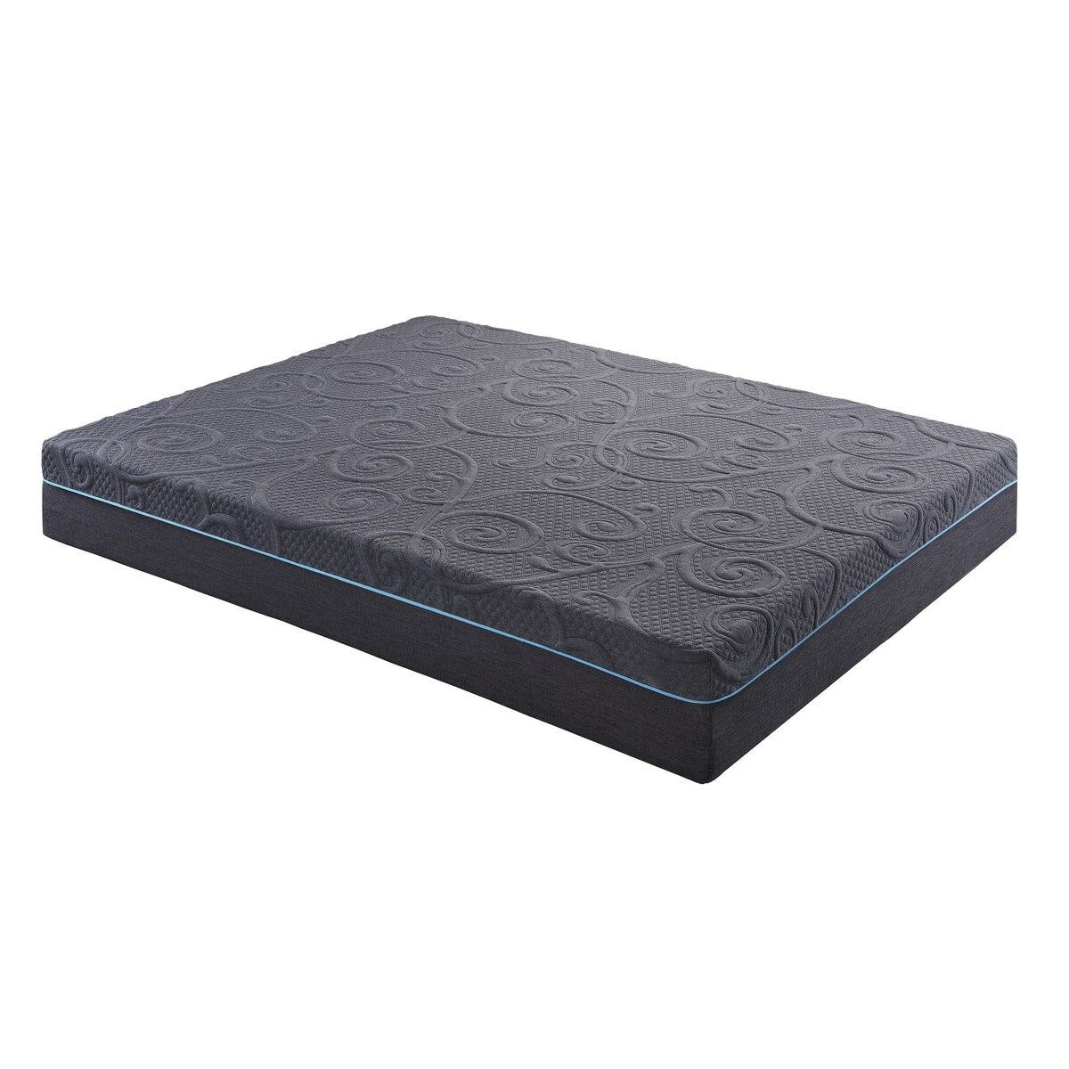 Matelas hybride California King Bed 11 pouces en mousse à mémoire de forme infusée de gel, gris foncé, matelas dans une boîte