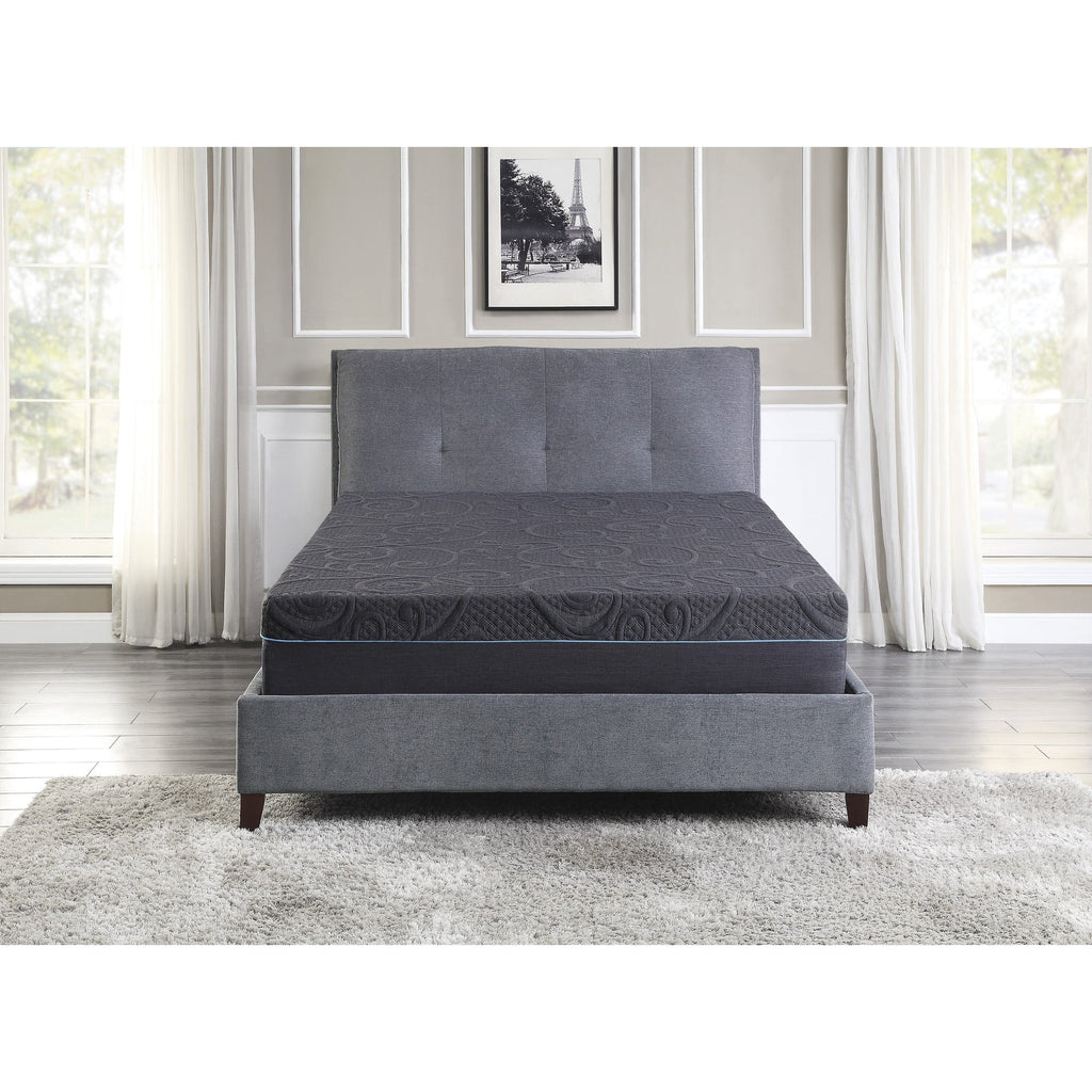 Matelas hybride en mousse à mémoire de forme infusée de gel Eastern King Bed de 11 pouces, gris foncé, matelas dans une boîte