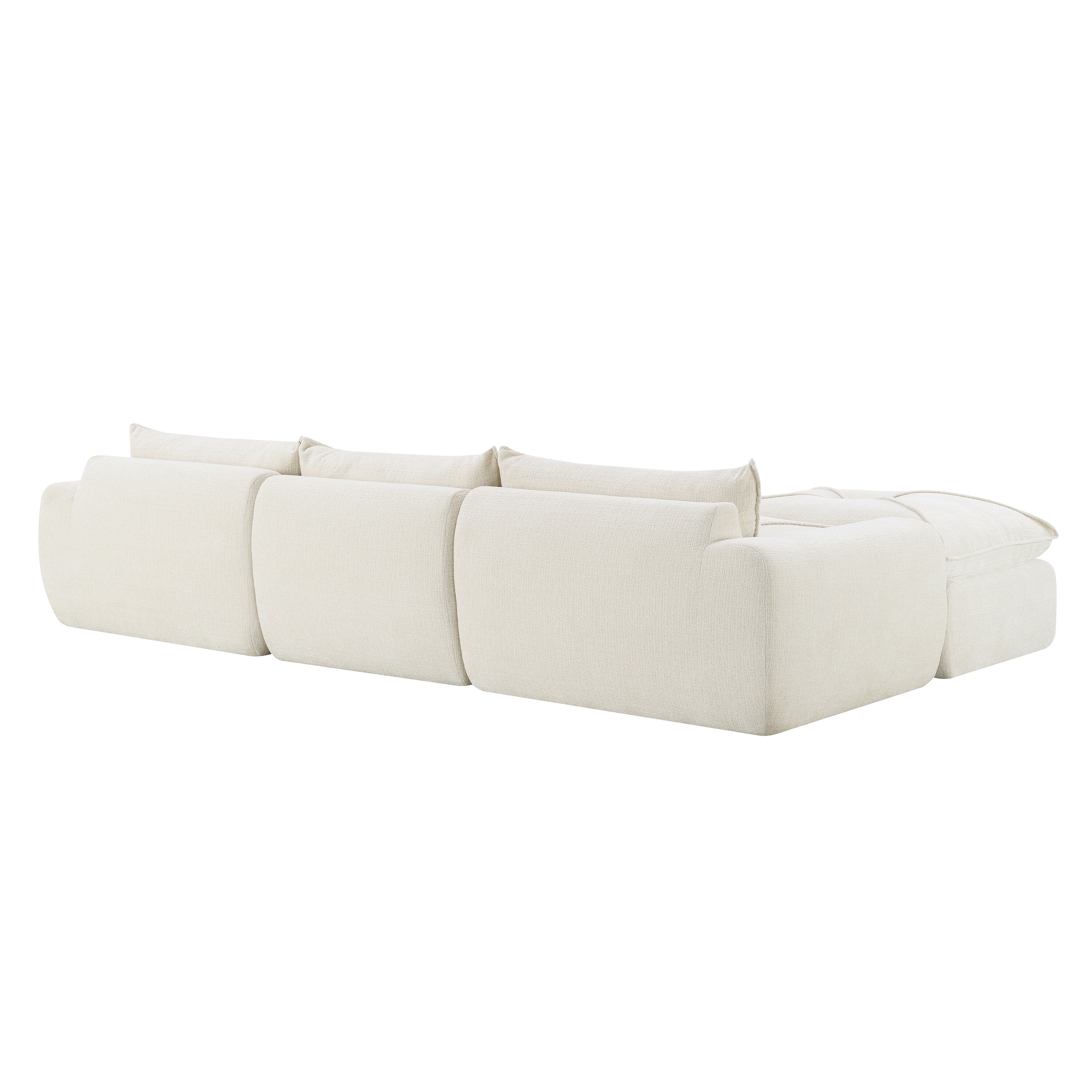 Canapé entièrement compressé de 116 pouces avec mousse haute densité, aucun assemblage requis, conception sans pieds et sans cadre
