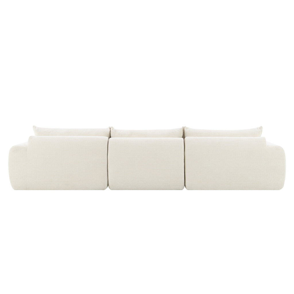 Canapé entièrement compressé de 116 pouces avec mousse haute densité, aucun assemblage requis, conception sans pieds et sans cadre