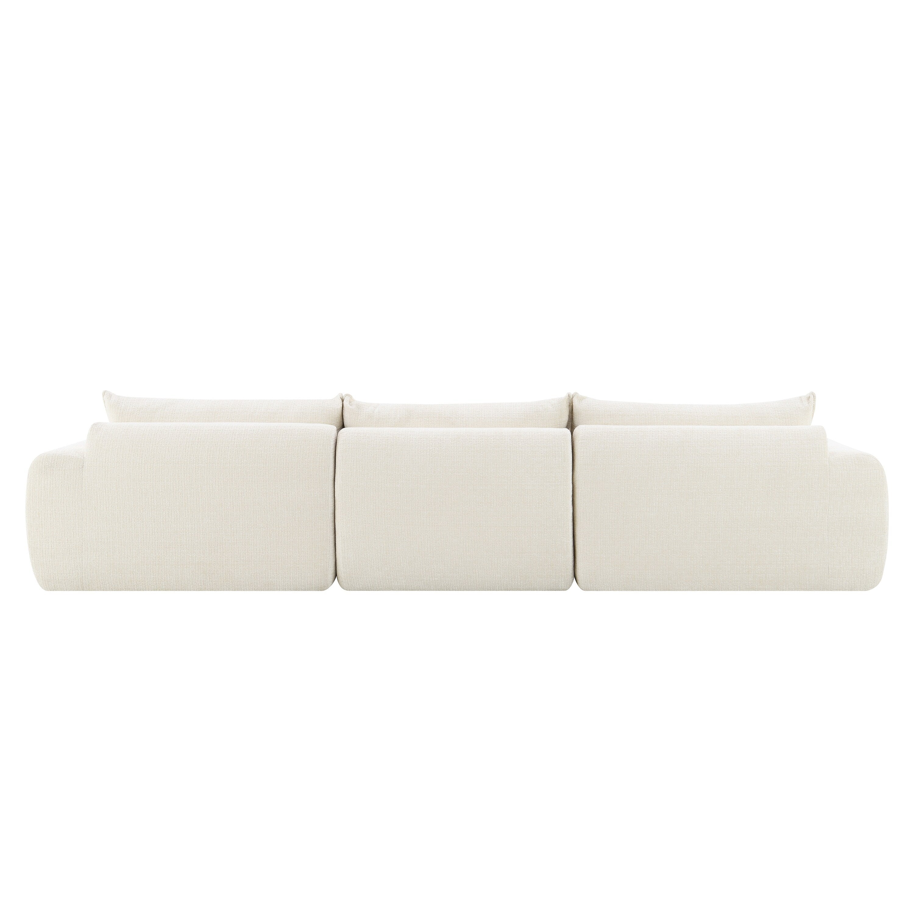 Canapé entièrement compressé de 116 pouces avec mousse haute densité, aucun assemblage requis, conception sans pieds et sans cadre