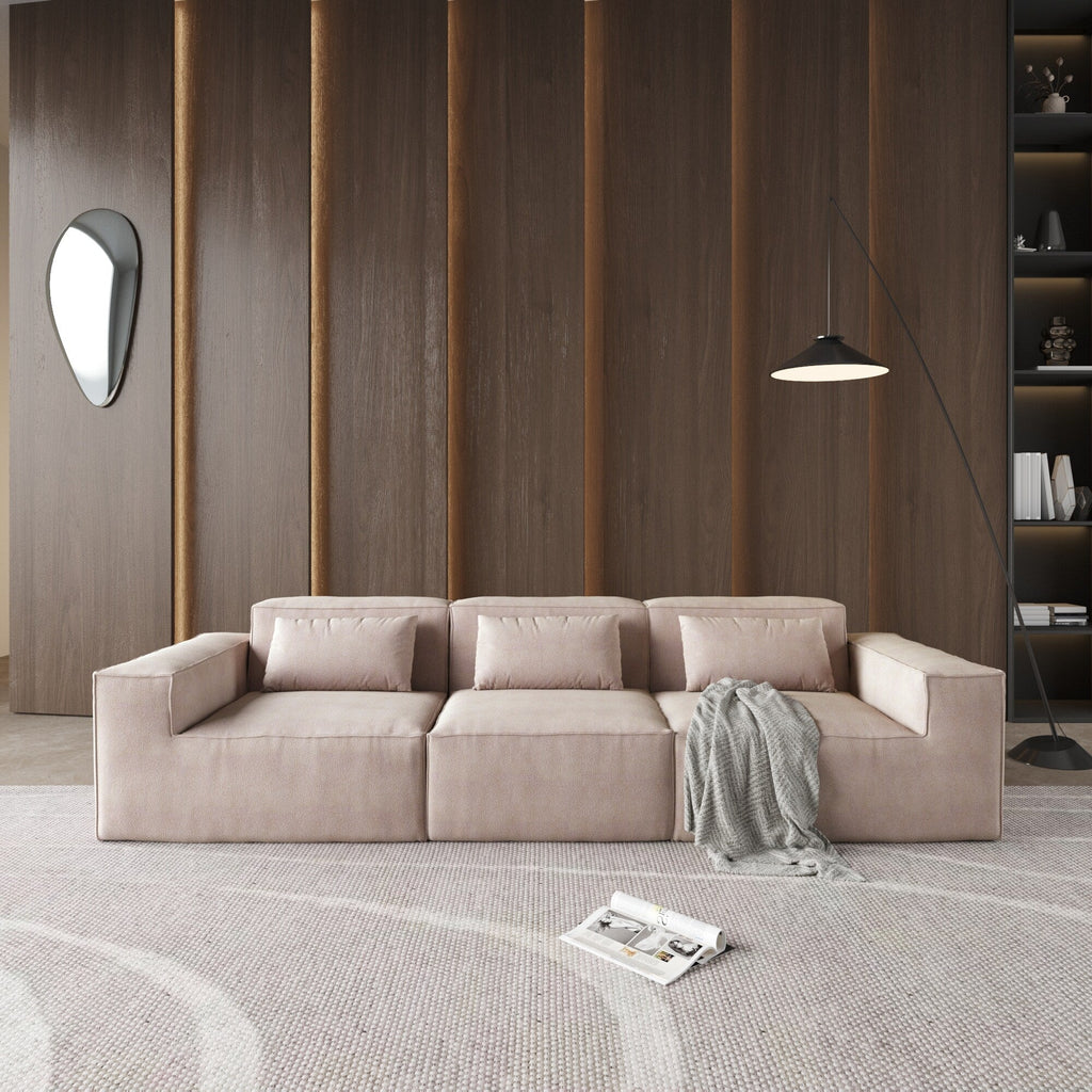 Canapé sectionnel modulaire 118, grand canapé nuage 3 places, canapés modernes et confortables en velours côtelé