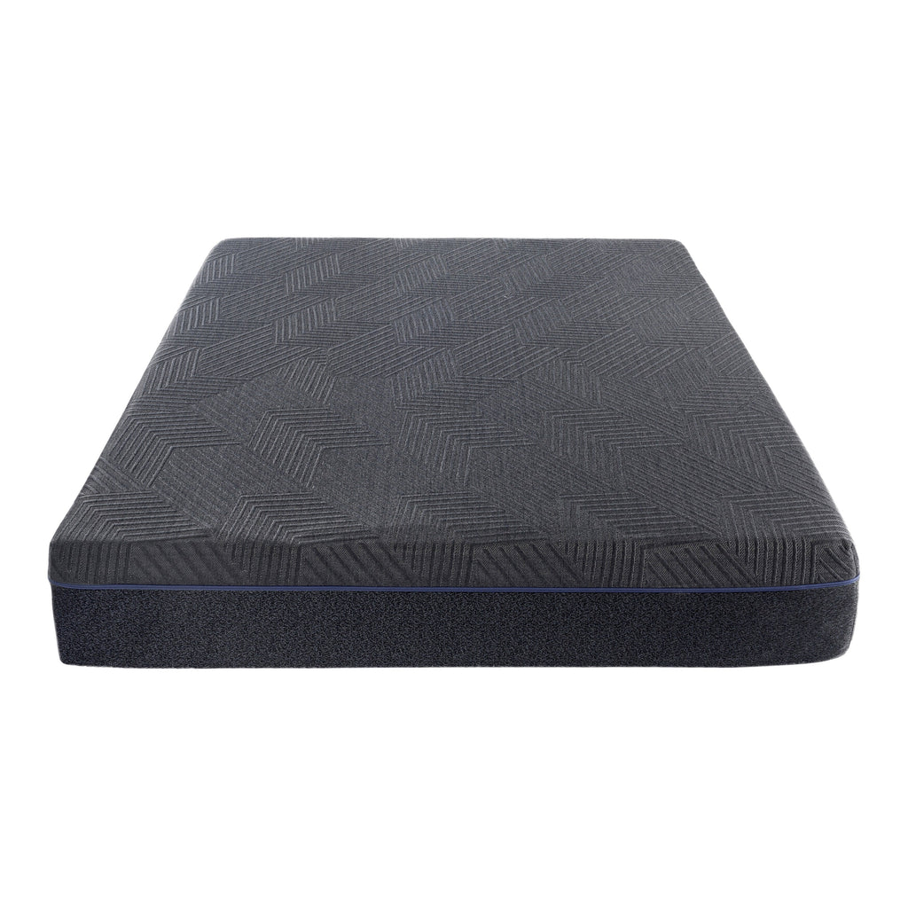 Matelas double 11 pouces en mousse à mémoire de forme infusée de gel au thé vert, gris, matelas dans une boîte