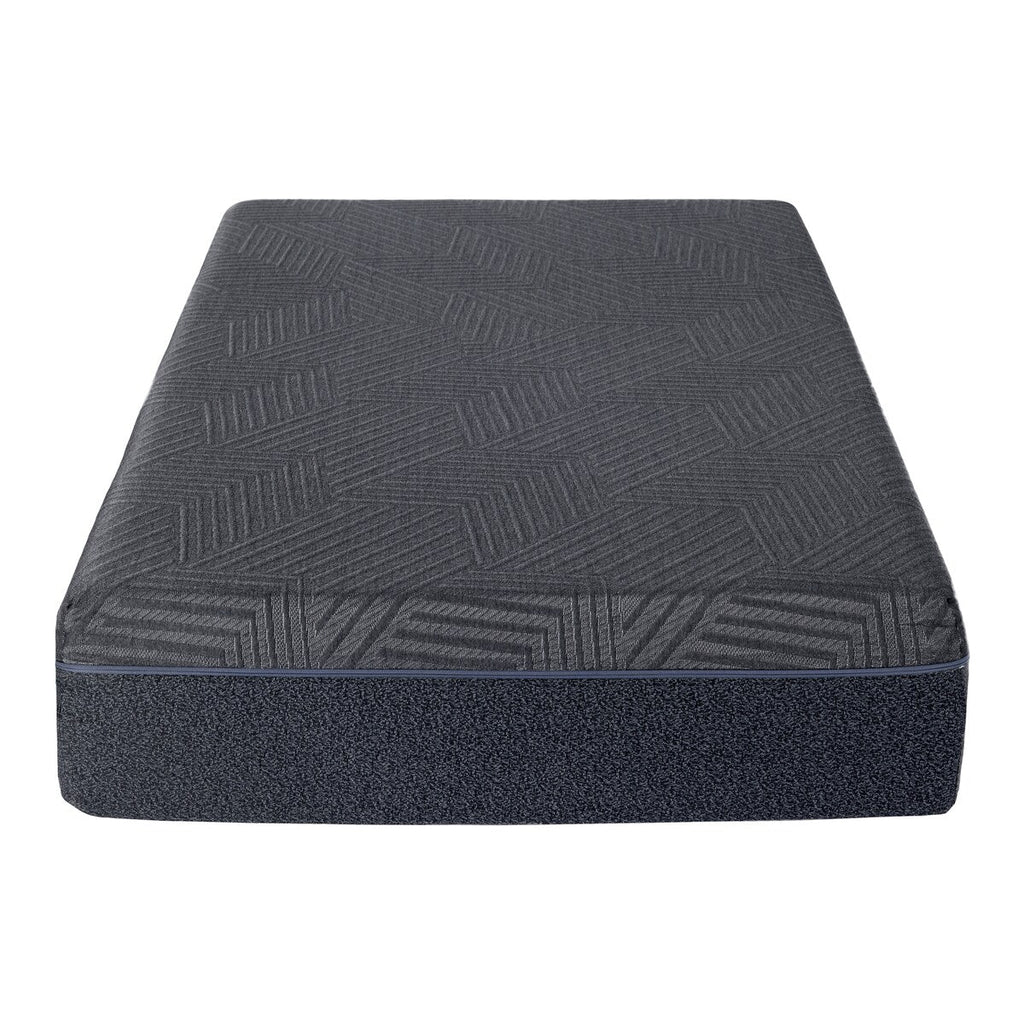 Matelas double 11 pouces en mousse à mémoire de forme infusée de gel au thé vert, gris, dans une boîte