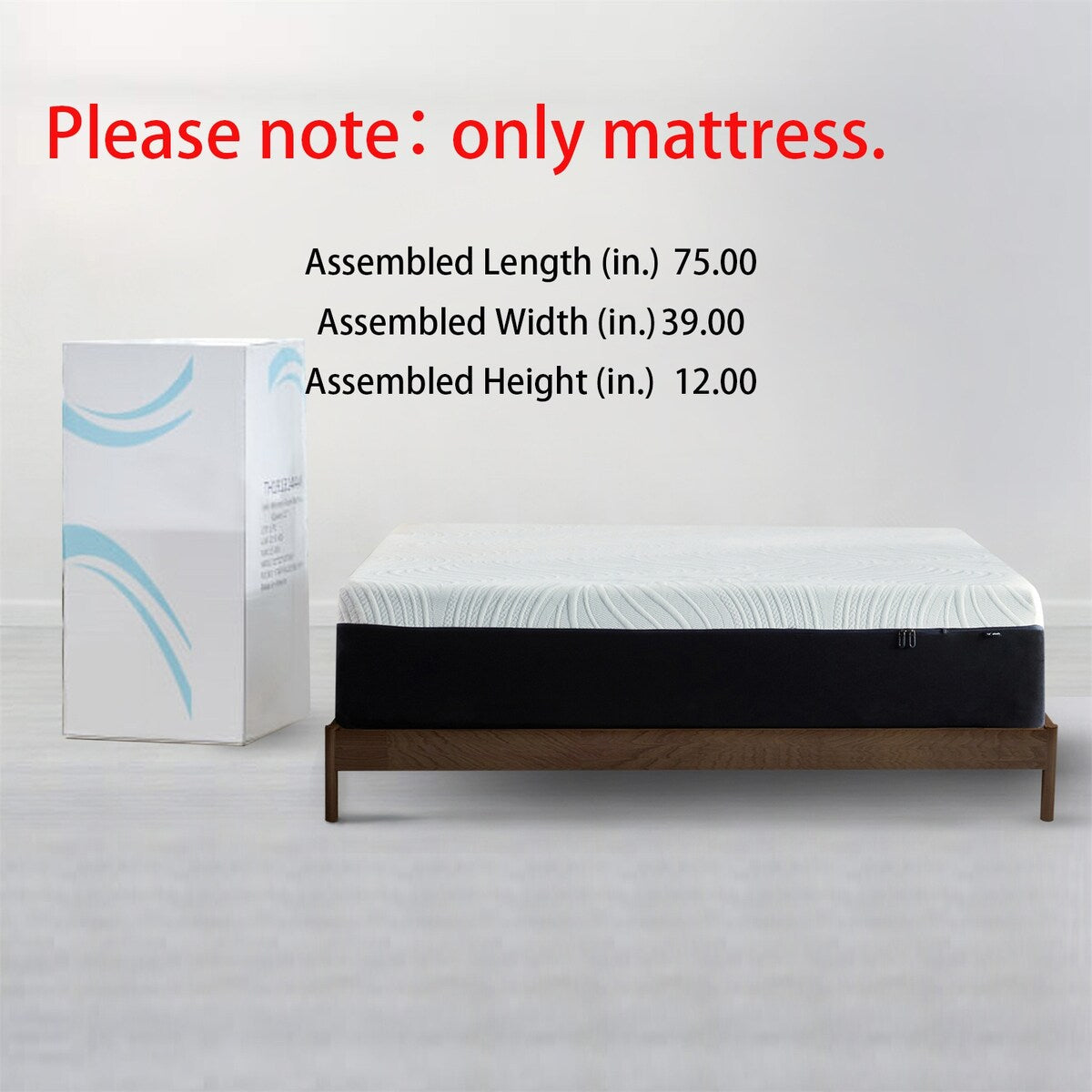 Matelas en mousse à mémoire de forme avec gel de 12 pouces (double) - Matelas rafraîchissant moelleux moyen