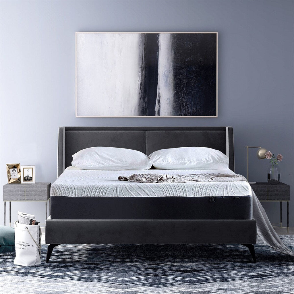 Matelas en mousse à mémoire de forme avec gel de 12 pouces (double) - Matelas rafraîchissant moelleux moyen